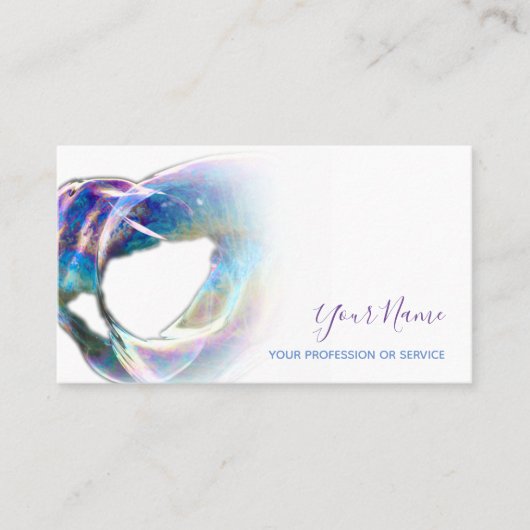 Bunte Blasen Geburtstagsplaner und Party Visitenkarte (Vorderseite)