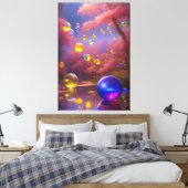 Bunte Blasen Leinwanddruck (Insitu (Schlafzimmer))