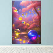 Bunte Blasen Leinwanddruck (Insitu (Holzboden))