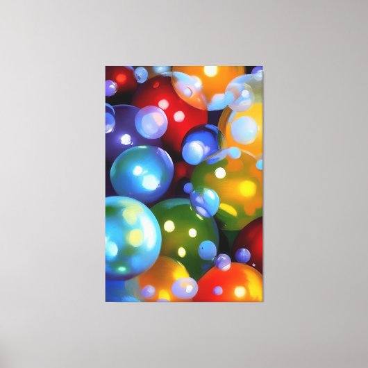 Bunte Blasen Leinwanddruck (Vorderseite)