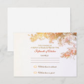 bunte Blätter mit elegantem uAwg RSVP Karte (Vorne/Hinten)