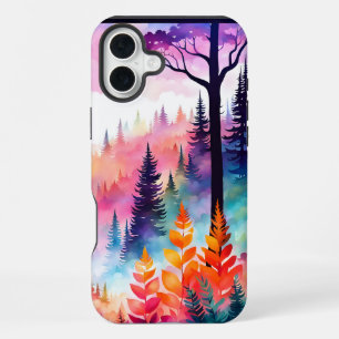 Bunte Blätter und Bäume des Waldes auf dem Berg iPhone 16 Plus Hülle