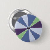 Bunte blaue Strahlen grafisch Button (Vorne & Hinten)