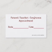 Bunte Bleistift-Lehrer-Visitenkarte Terminkarte (Rückseite)