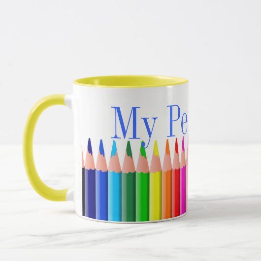 Bunte Bleistift-Tasse Tasse (Links)