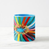 Bunte Bleistiftzeichenstiftdruck-Kaffee-Tasse Tasse (Zentrum)