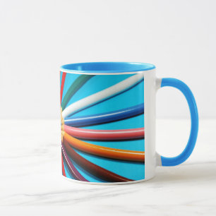 Bunte Bleistiftzeichenstiftdruck-Kaffee-Tasse Tasse