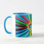 Bunte Bleistiftzeichenstiftdruck-Kaffee-Tasse Tasse (Links)