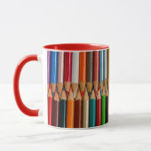 Bunte Bleistiftzeichenstiftdruck-Kaffee-Tasse Tasse (Links)