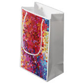 Bunte Bling-Geschenk Tasche Kleine Geschenktüte (Rückseite Schrägansicht)