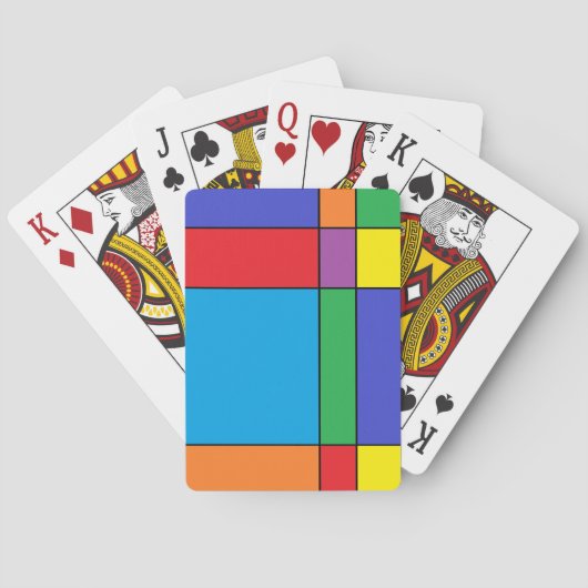 "Bunte Blöcke" Spielkarten (Rückseite)