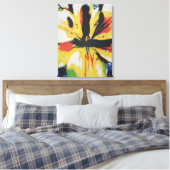 bunte Blume abstrakte Kunst Leinwanddruck (Insitu (Schlafzimmer))