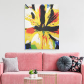 bunte Blume abstrakte Kunst Leinwanddruck (Insitu (Wohnzimmer))