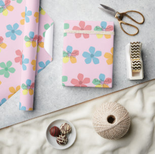 Bunte Blume Anders Nicht Weniger Autismus Rosa ASD Geschenkpapier