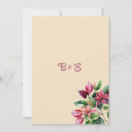 Bunte Blume Einladung (Rückseite)