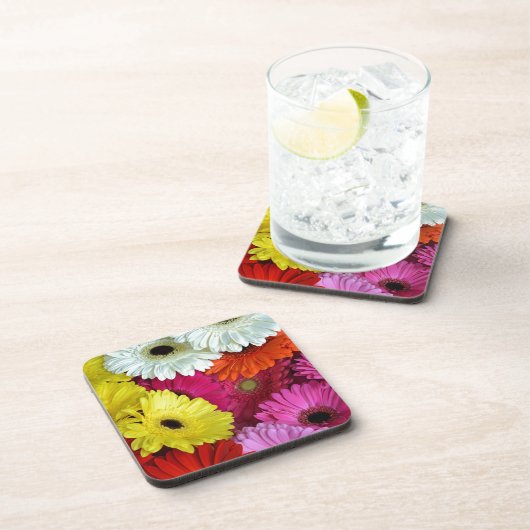 Bunte Blume Getränkeuntersetzer (Rechte Seite)