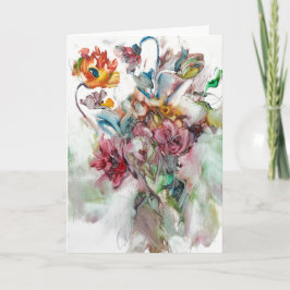 bunte Blume Grußkarte Karte