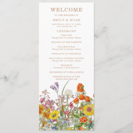 Bunte Blume Hochzeit Programm