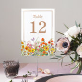 Bunte Blume Hochzeit Tischnummer