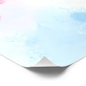 Bunte Blume im Buntstift Stil Poster (Ecke)