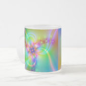 Bunte Blume mit Bändern Mattglastasse (Vorderseite Links)