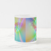 Bunte Blume mit Bändern Mattglastasse (Mittel)