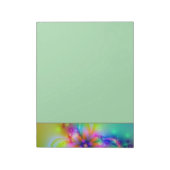Bunte Blume mit Bändern Notizblock (Rotiert)