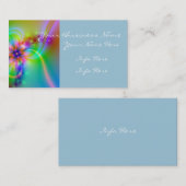 Bunte Blume mit Bändern Visitenkarte (Vorne/Hinten)