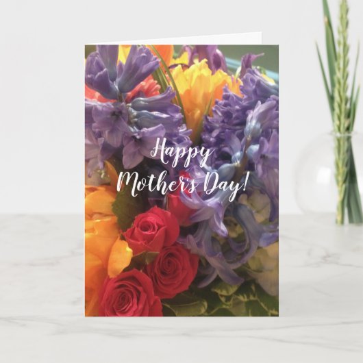 Bunte Blume Muttertag Karte (Vorderseite)