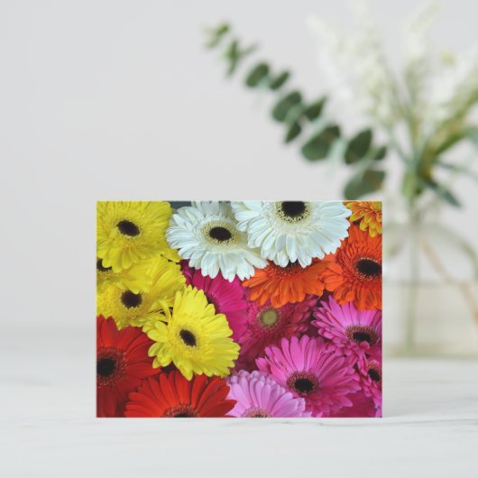 Bunte Blume Postkarte (Stehend Vorderseite)
