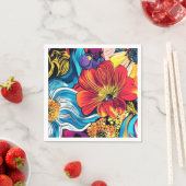 Bunte Blume Serviette (Beispiel)
