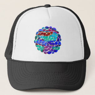 Bunte Blume Truckerkappe