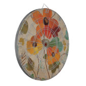 Bunte Blumen auf einem weg weißen Hintergrund Dartscheibe (Vorderseite Links)