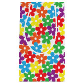 Bunte Blumen auf weißer kleiner Geschenk-Tasche Kleine Geschenktüte (Vorderseite)