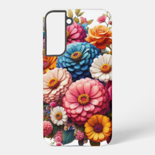 Bunte Blumen/Frühlings-Zinnia/Rose Samsung Galaxy Hülle