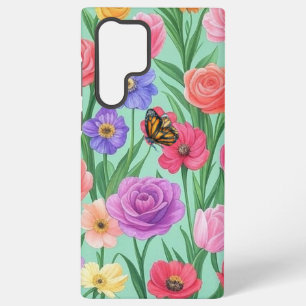 Bunte Blumen/Frühlingsrose Samsung Galaxy Hülle