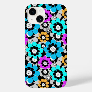Bunte Blumen Gänseblümchen Blau Türkis Lila  Case-Mate iPhone 14 Hülle