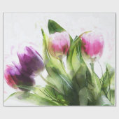 Bunte Blumen Geschenkpapier (Flach)