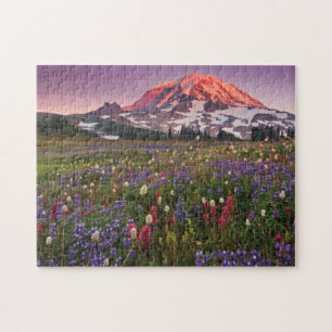Bunte Blumen im regnerischeren Nationalpark Puzzle