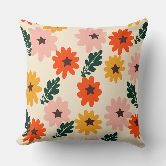 Bunte Blumen  Kissen (Vorderseite)