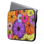 Bunte Blumen-Laptop-Hülse Laptopschutzhülle (Vorderseite Links)