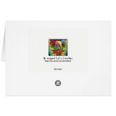 [Bunte Blumen] lila Syringa - Gruß-Karte (Rückseite Horizontal)