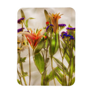 Bunte Blumen Magnet
