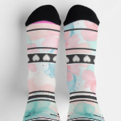 Bunte Blumen - Name Nummer Socken (Oben)