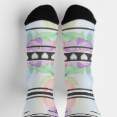 Bunte Blumen - Name Nummer Socken (Oben)