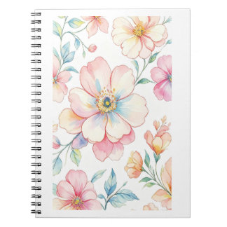 Bunte Blumen Notizbuch Notizblock