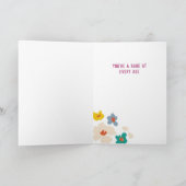 Bunte Blumen Süße zu jedem Geburtstag Karte (Innenseite)