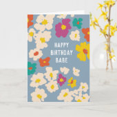 Bunte Blumen Süße zu jedem Geburtstag Karte (Gelbe Blume)