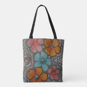 Bunte Blumen Tasche (Rückseite)