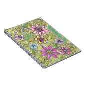 Bunte Blumen und Blätter Notizblock (Rechte Seite)